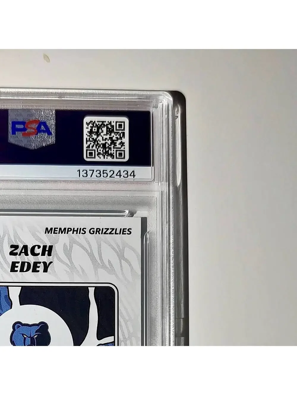 Zach Edey Rookie 2024-25 Panini NBA #90 Sticker 23/215 Blue Foil PSA 7 NM